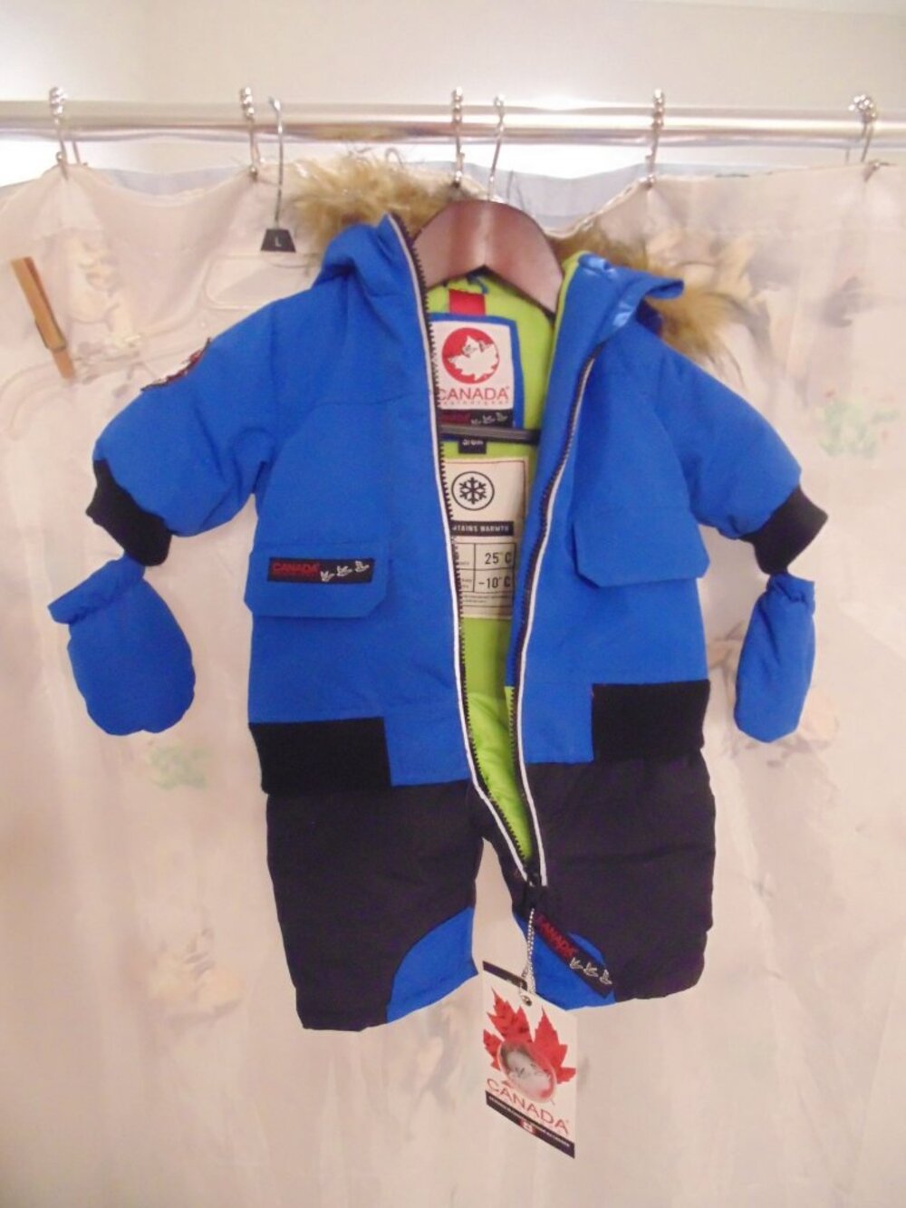 NEW Canada Weather Gear Toddler One-Piece Snowsuit Set Size 3/6 Months